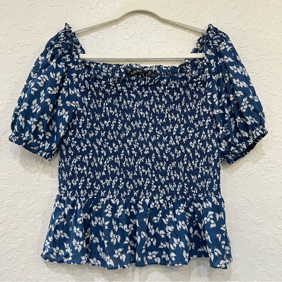 Lauren Ralph Lauren Floral Print Peplum Blouse - Picture 3 of 8